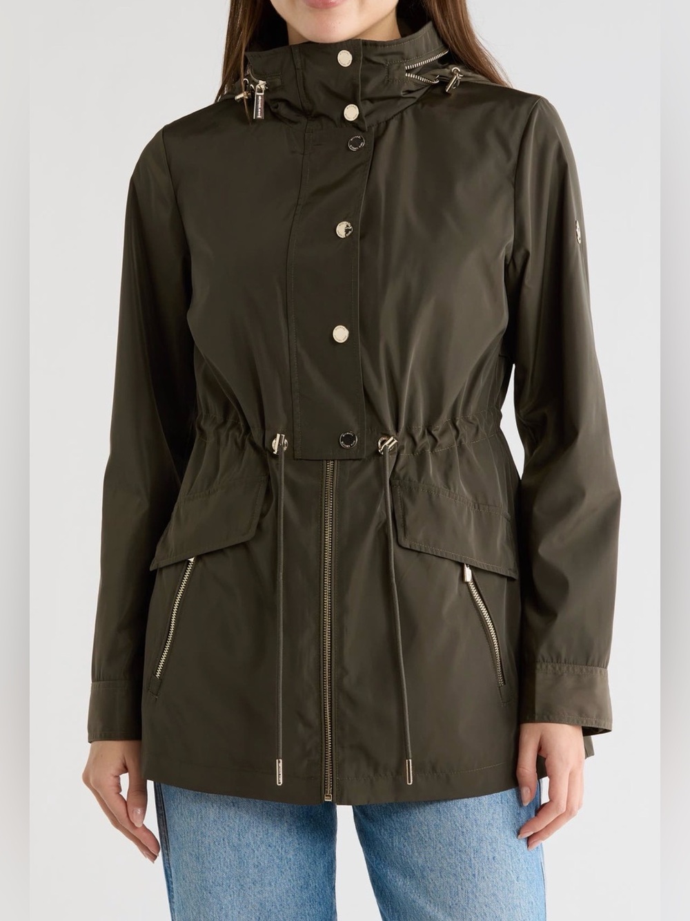 Michael Kors Hooded Anorak Rain Jacket. Ladies Large.